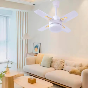 Hot bán 24-inch Quạt trần trong nhà với đèn LED 5 tốc độ gió sắt điều khiển từ xa kim loại Blades-cho phòng ngủ - Product Image 3