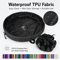Grand matelas à langer imperméable pour la plongée et le surf et sac de transport pour le rangement à sec avec cordon de serrage