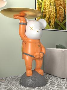 Grande sculpture en résine d'astronaute, style art populaire, pour la maison, le salon, le meuble TV, le plateau, les fêtes et la décoration de bureau - Product Image 3