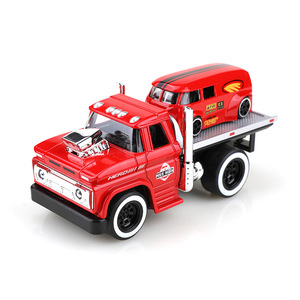 Modellino di Pickup <span class=keywords><strong>in</strong></span> Scala 1:60, Auto Giocattolo con Rimorchio, Serie di Auto Classiche <span class=keywords><strong>in</strong></span> Metallo Retro - Product Image 1