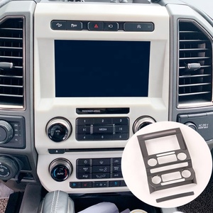Cubiertas de Consola Central con GPS de Fibra de Carbono para Autos F-150 2015-2020, Marco de Ventilación Central, Accesorios Interiores - Product Image 5