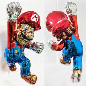 Sculpture décorative de <span class=keywords><strong>Mario</strong></span> <span class=keywords><strong>Bros</strong></span>, <span class=keywords><strong>figurine</strong></span> de <span class=keywords><strong>Mario</strong></span>, statues d'exposition, figurines en résine de fibre de verre colorées, artisanat pour la décoration intérieure - Product Image 3
