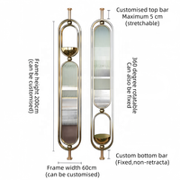 Paravent en acier inoxydable de style européen, panneau de séparation en métal décoratif pour la décoration de la pièce, séparateur d'entrée d'hôtel avec verre