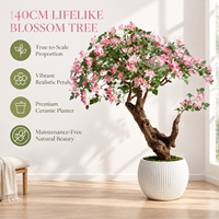 Pohon Bunga Bougainvillea Buatan dari Fiber Glass 1,4m Dekorasi Taman Elegan untuk Dalam Ruangan
