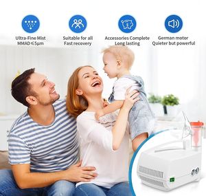Mesin nebulizer rumah profesional genggam, nebulizer sistem kompresor pernapasan kabut Inhaler - Product Image 3
