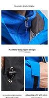 Ensemble deux pièces unisexe personnalisé en polaire et nylon, coupe-vent imperméable 3-en-1 haut de gamme, amovible, chaud, pour l'automne et l'hiver