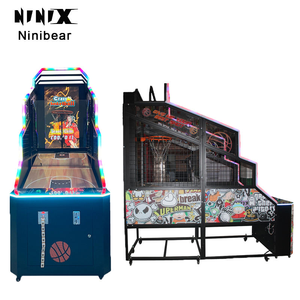 ชุดเครื่องยิงลูกบาสเก็ตอัตโนมัติ 360 องศา ยี่ห้อ Young Shoots พร้อมเชือกฝ้าย ชุดนับถอยหลัง ใช้เหรียญ  แบบพับได้ สำหรับ 2 ผู้เล่น รับประกัน 1 ปี - Product Image 2