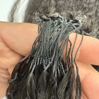 Extensions de cheveux brésiliens Remy Kinky Straight, directement de l'usine, pour tressage au crochet pré-bouclé sans nœuds, couleurs plus foncées uniquement