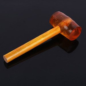 Martillo de goma Tianyu Zhengkun con mango de madera, cabeza redonda transparente, herramienta duradera y multiusos para instalación de pisos - Product Image 1