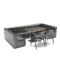 Divano a U e a L per Ristoranti, Hotel, Lounge Hookah, Bar, Caffè, Arredamento Moderno in Metallo per Night Club, Pub, Sedia e Tavolo da Bar