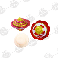 Bonbons gélifiés doux et acidulés Halal en forme de toupie, fourrés à la confiture, saveur fruitée, pour enfants, en forme de jouet, très demandés