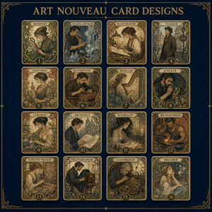 Carte Collezionabili in Metallo Stampate Personalizzate in Stile Art Nouveau, Carte Souvenir Vintage con Ritratti Floreali, Regalo all'Ingrosso - Product Image 4