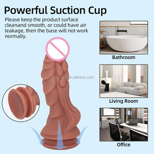 SacKnove بالجملة كوب شفط سميك 22 <span class=keywords><strong>Xxl</strong></span> مسنن مطاط ناعم قابل للإدخال لمس حقيقي شرجي لعبة جنس تنين حصان وحش قضيب دسار - Product Image 2