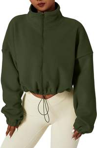 여성용 블레이저 숏 재킷 3D 패턴 따뜻한 겨울 긴 소매 버튼업 칼라 셰르파 크롭 코트 - Product Image 6