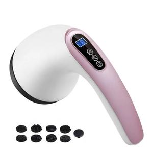 Marteau de massage portable à double tête avec logo personnalisé, marteau de massage électrique vibrant à main avec coussin chauffant - Product Image 1