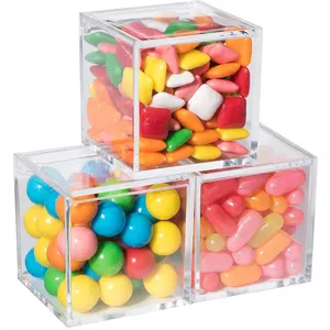 Minicubos de caramelos de gelatina de 80x80x80mm, envases de recuerdo de ducha nupcial, exquisita caja de regalo de cumpleaños