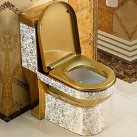 WC de luxe moderne, cuvette électroplaquée à double chasse, forme carrée, structure monobloc, sortie S/P