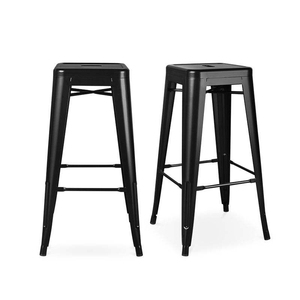 Chaises de bar en métal empilables, coloris au choix, promotionnelles, les plus vendues, pour fêtes en plein air, mariages, et magasins de proximité - Product Image 4