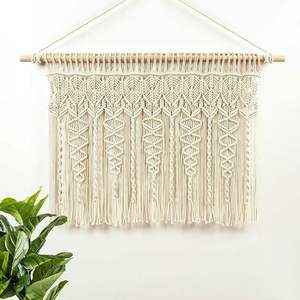 Rideaux de porte et de fenêtre en macramé modernes personnalisés, faits à la main, en tissu 100% coton, décoration intérieure en provenance du Vietnam - Prix - Product Image 1