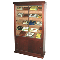 Kuangxing Großraum-Zigarrenvitrine mit Doppeltür, 4000er Kapazität, LED-Beleuchtung, Holz-Zigarren-Humidor-Display-Box-Schrank für Geschäfte