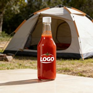 ขวดแก้วทรงกลมขนาด 90 มล. 150 มล. 250 มล. สำหรับซอสพริก ซอสมะเขือเทศ ซอสบาร์บีคิว 5 ออนซ์ พร้อมฝาเกลียว ขายส่ง - Product Image 2