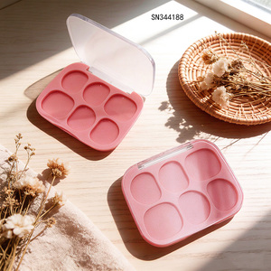 Estuche de Maquillaje Rosa para Sombras de Ojos, Compacto Vacío para Polvos, Paleta de 6 Sombras, Caja Cosmética - Product Image 4