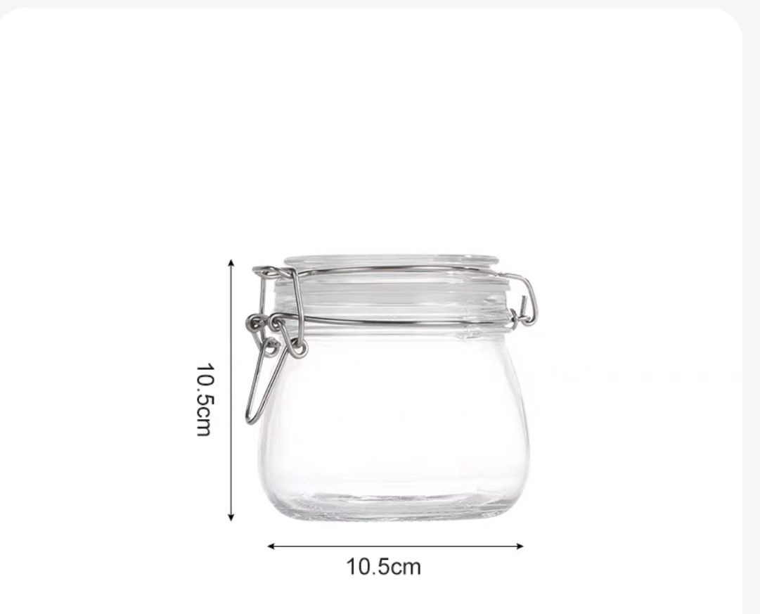 Food Grade Glass Airtight Jar for Pickles Chili Sauce Honey and Pickling Storage with Lid Jam Honey