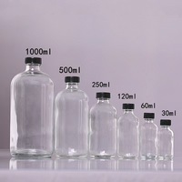 Bouteilles en verre avec bouchon à vis pour huiles essentielles, hydrolats, toniques, lotions, crèmes pour le visage, gouttes pour les yeux, solutions orales, reconditionnement cosmétique