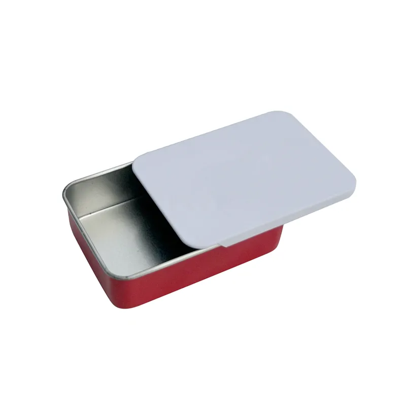 Scatola di latta in metallo con stampa personalizzata forma rettangolare per uso alimentare per confezione di gomme da masticare caramelle scatola di latta scorrevole
