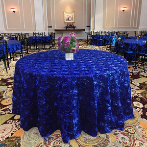 Offre Spéciale Nappe <span class=keywords><strong>Ronde</strong></span> Noire en Polyester avec Broderie 3D <span class=keywords><strong>de</strong></span> Pétales en Rosette pour Salle <span class=keywords><strong>de</strong></span> Banquet, Terrasse <span class=keywords><strong>de</strong></span> Champagne et Mariages - Product Image 1