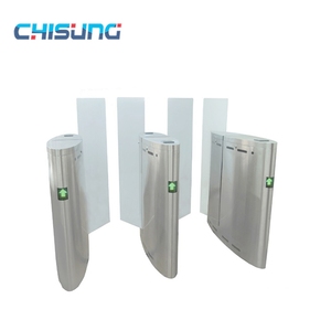 Stainless Steel Flap Barrier Gate In Access Control System For Office Building - Product Image 3