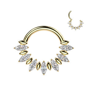 Nouveaux designs Lotus, bijoux de piercing pour l'oreille et le nez en titane, motif feuille et branche de vigne, taille personnalisée, finition polie haute brillance, cadeau - Product Image 6