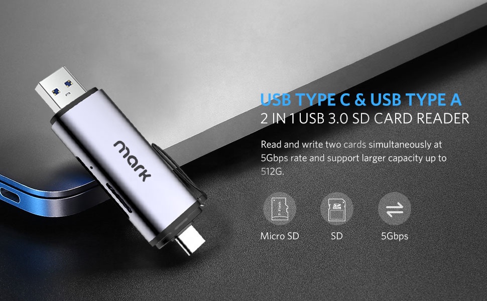Портативный Otg Type-c ноутбук мобильный телефон Usb кардридер с индивидуальным логотипом