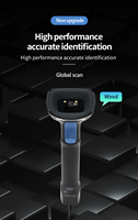 Lecteur de codes-barres 1D 2D QR sans fil, scanner laser portable pour reçus, caisse enregistreuse, inventaire, banque, point de vente