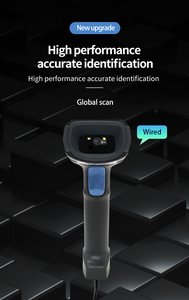 Lecteur de codes-barres 1D 2D QR sans fil, scanner laser portable pour reçus, caisse enregistreuse, inventaire, banque, point de vente - Product Image 3