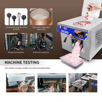 Machine à crème glacée commerciale automatique Machine à crème glacée dure pour camion alimentaire italien 24L/H