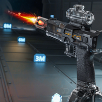 Pistolet à eau électrique Firelight Ice Mouse, blaster d'eau pour enfants avec simulation de flamme, tir automatique continu et recul à inertie