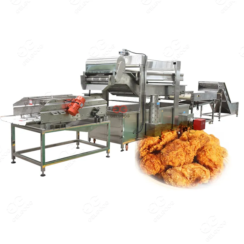 Automatic Potato Chips French Fries Schnitzel Conveyor Frying Machine Fried Chicken
