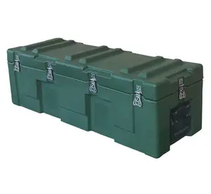 RPG4034 kotak penyimpanan peralatan hijau lapangan cangkang kotak amunisi Rotomolding penjualan langsung pabrik EVEREST 1020*350*340mm