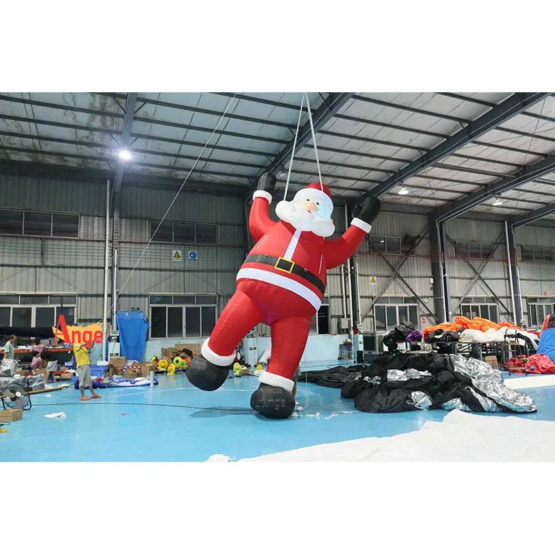 विशाल inflatable सांता क्लॉस, क्रिसमस की सजावट के लिए उपहार बैग मॉडल के साथ