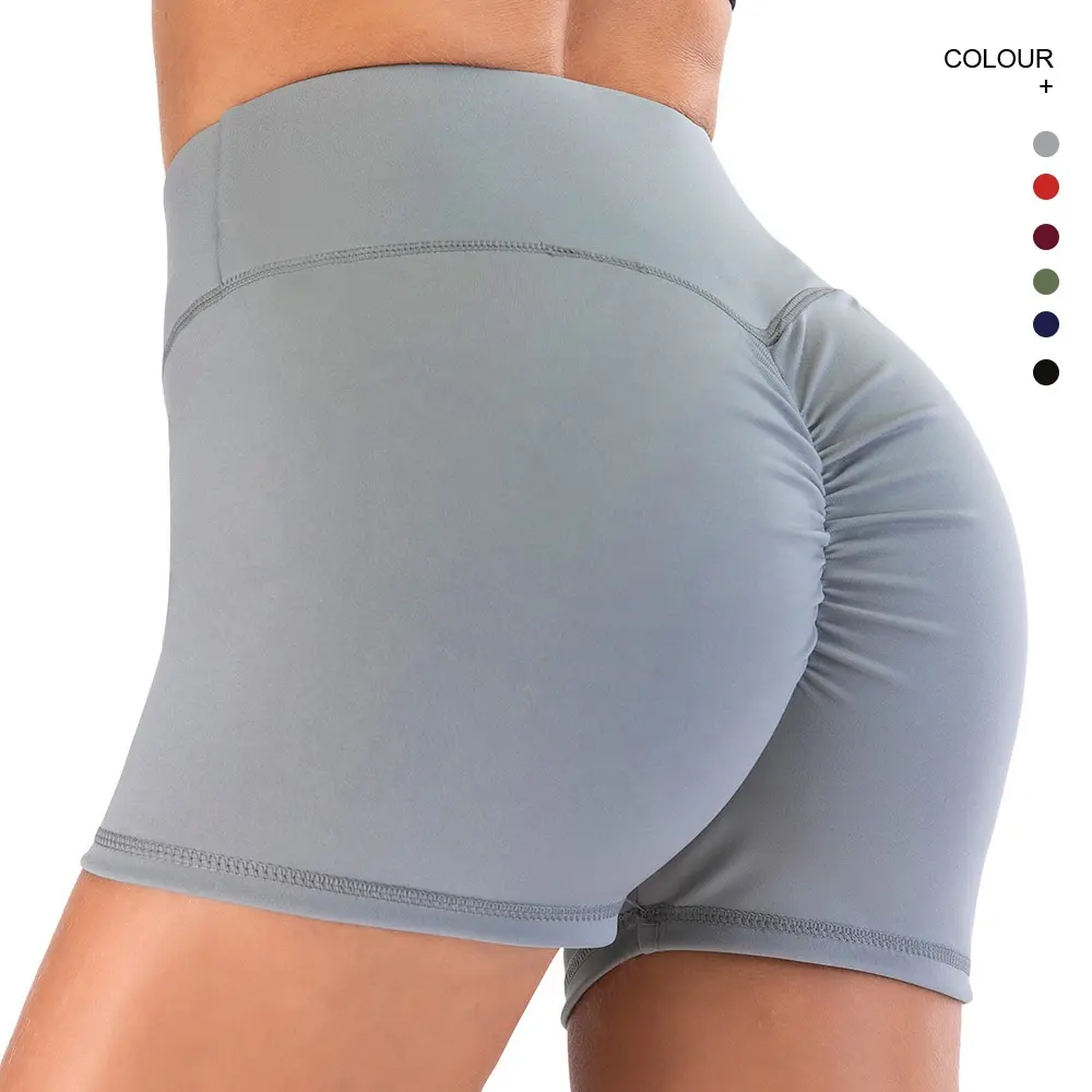 7010 pantaloncini da Yoga per allenamento da donna Leggings di contorno per abbigliamento sportivo pantaloncini da palestra a vita alta Butt Lift Scrunch Butt Fitness Yoga Shorts