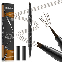 Crayon à sourcils et eye-liner double tête 2-en-1 de haute qualité avec formule à quatre pointes et micro-shading 3D