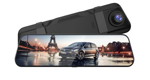 Grabadora de Conducción con Espejo Retrovisor 4K de 10 Pulgadas con Visión Nocturna, GPS, Navegación, Grabación Simultánea Frontal e Interior del Vehículo, y Asistencia de Marcha Atrás - Product Image 2
