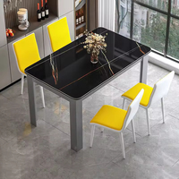 Ensemble de table et de chaises à manger en verre moderne pour la maison, la cuisine, le salon - Design durable et écologique
