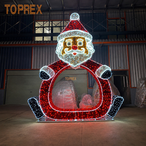 Lumière LED géante en forme de cadre photo de Père Noël 3D, étanche IP65, pour projets de Noël en centres commerciaux et rues municipales - Product Image 3