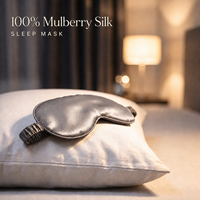 Masque de sommeil personnalisé en soie de mûrier 100% douce, impression motif 6A, pour dormir