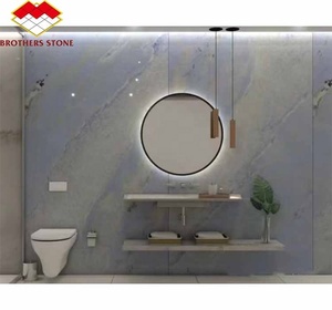 Hiện đại màu xanh pha lê quartzit tự nhiên Onyx Veneer đánh bóng lớn Tấm Đèn nền giá cả cạnh tranh cho tường cầu thang renovations - Product Image 5