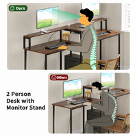 Bureau d'ordinateur pour la maison et le bureau, avec bibliothèque intégrée, pour l'ameublement (Expédition depuis l'entrepôt américain)