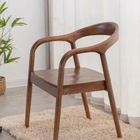 Chaise de salle à manger en bois massif de style nordique chinois, chaise minimaliste à dossier unique pour la maison, le restaurant et le bureau