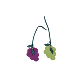 YY Stylish Grape Leather <b>Bag</b> <b>Charm</b> Gift for Plant Lover New Style PU Leather Fruit <b>Bag</b> <b>Charm</b> for Gifts - Product Image 3